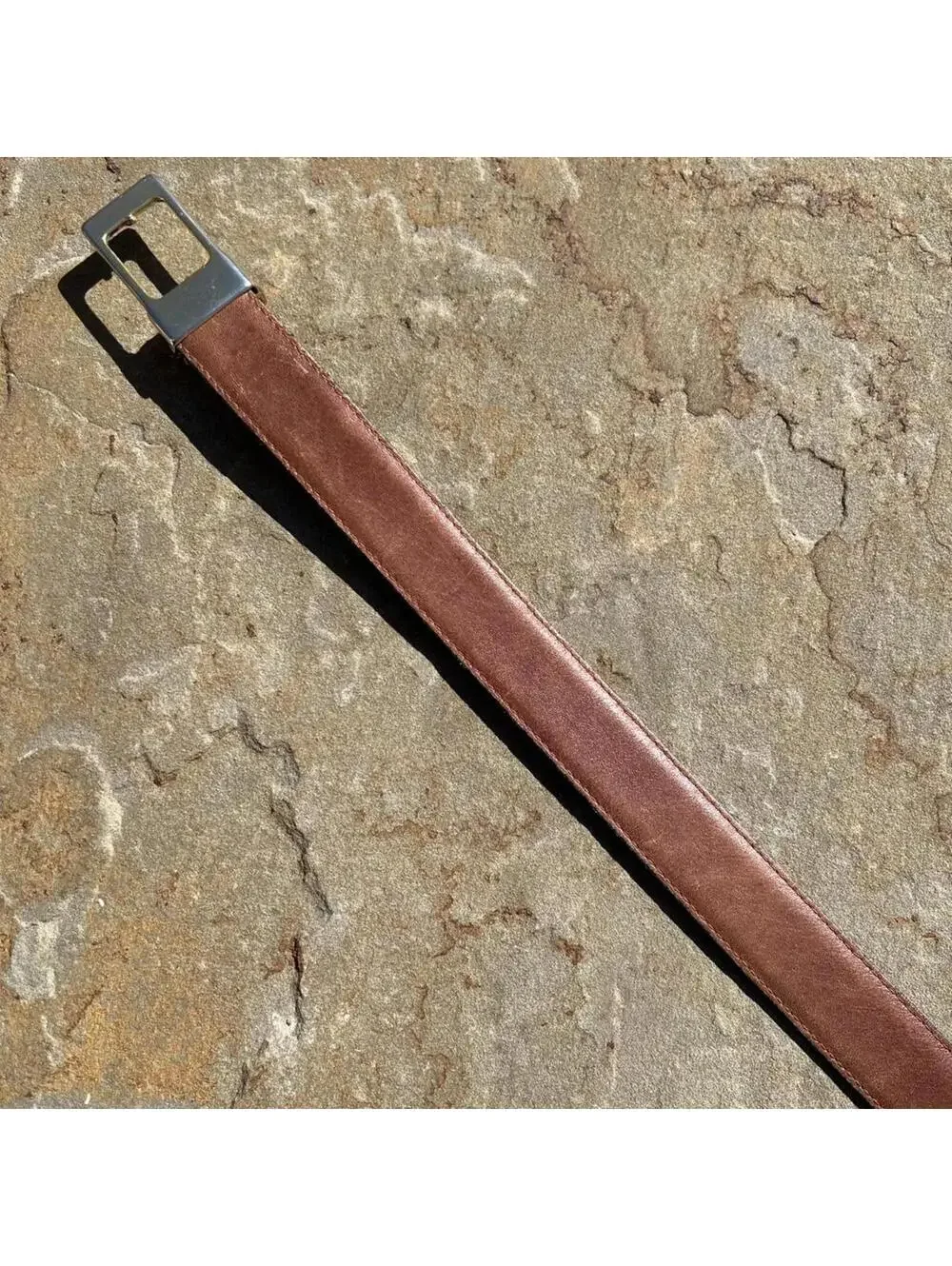 Vintage 80s Reversible Brown/Black Leather Belt
